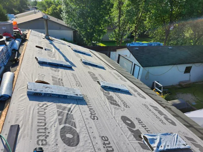 Top Star Roofing material installation on a Calgary roof