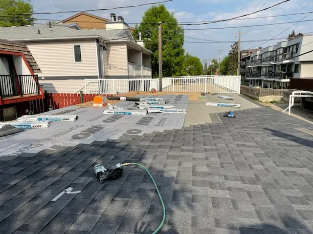 Top Star Roofing material installation on a Calgary roof