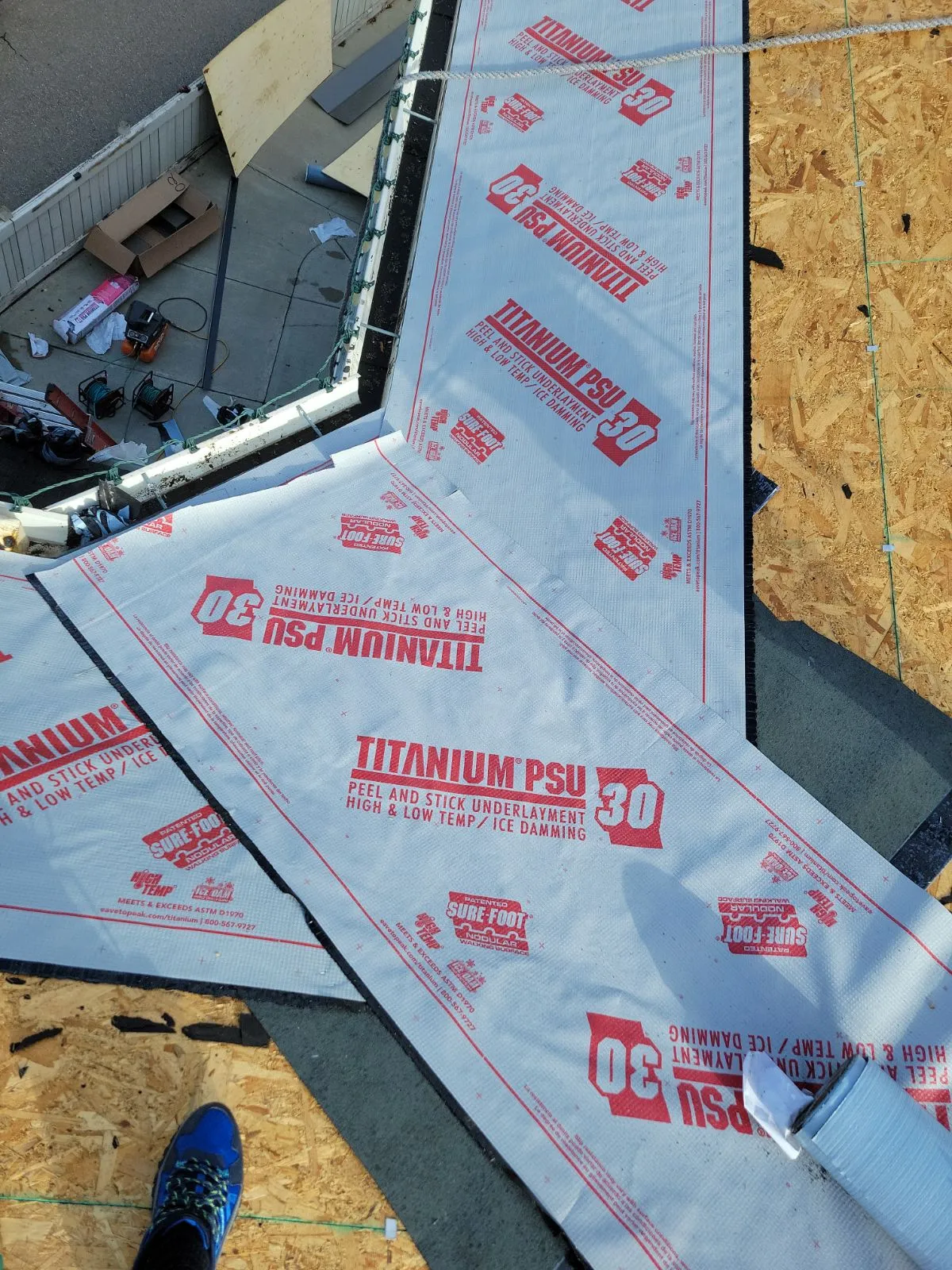 Top Star Roofing material installation on a Calgary roof